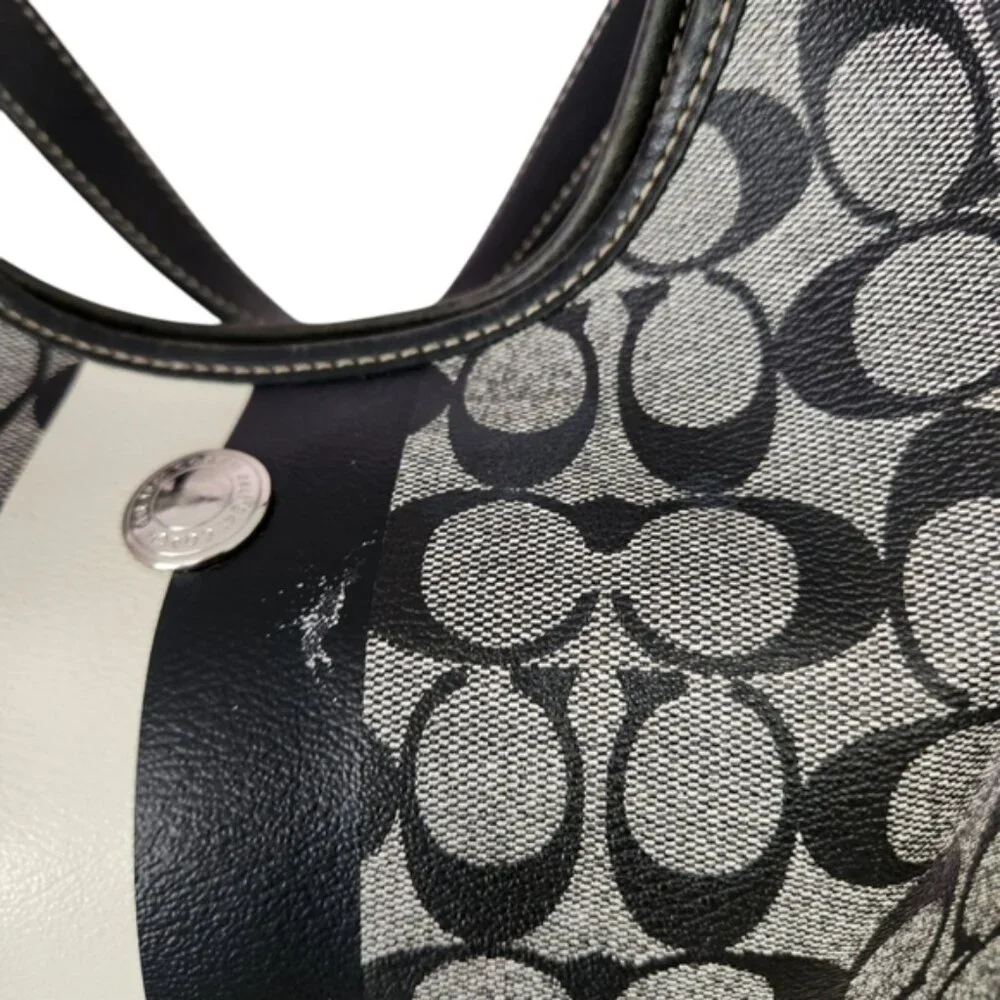 Coach# F14476 Signature Black and Gray Women's Bag - Picture 16 of 16